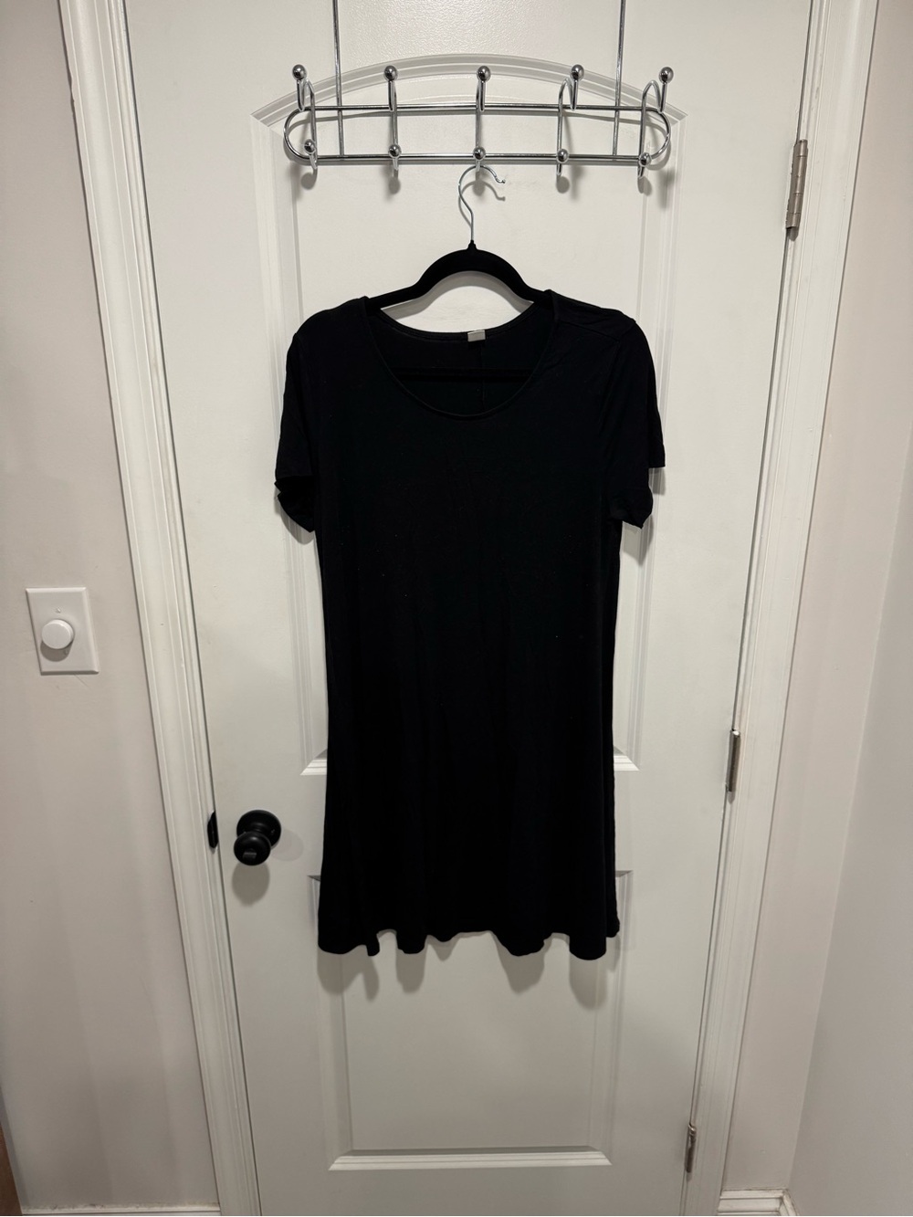 Old Navy Black Mini Dress with Short Sleeves